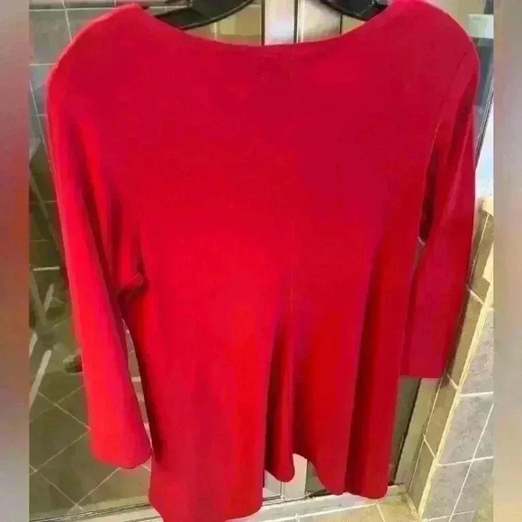 Sympli red high/low top. Size 10. Worn once. - Picture 3 of 3